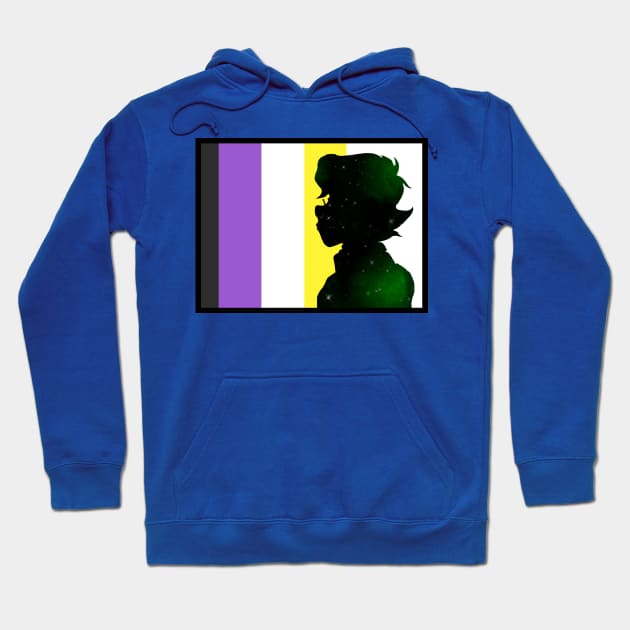 Galaxy Pidge Nonbinary Flag Hoodie by QZineArt